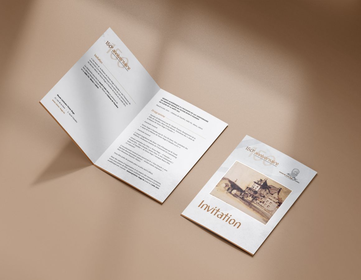 Invitation for the celebration of the 150th anniversary of Victor Hugo's last stay in Vianden
