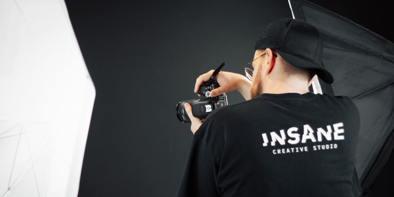 Art Director from Insane Creative Studio taking photos