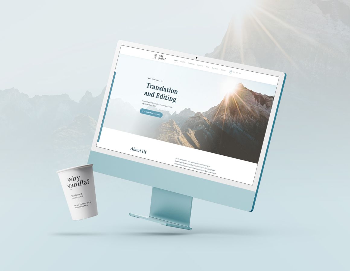 iMac showing the homepage of why vanilla.