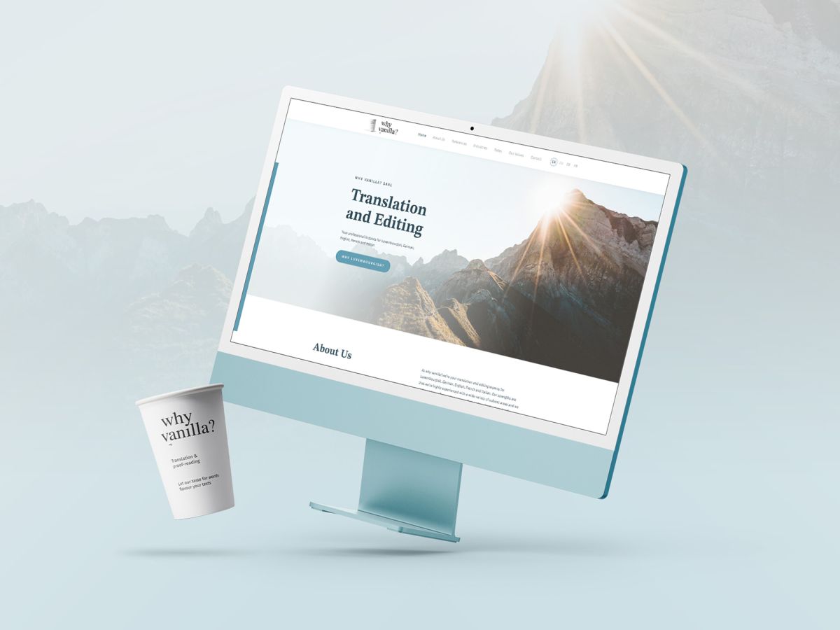 iMac showing the homepage of why vanilla.