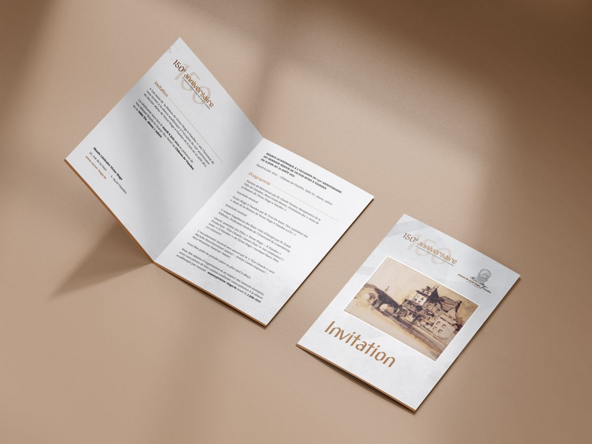 Invitation for the celebration of the 150th anniversary of Victor Hugo's last stay in Vianden