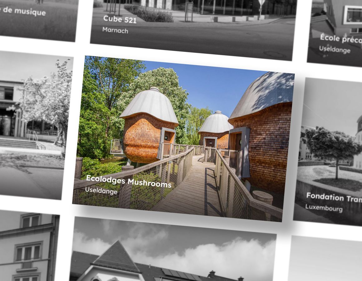 Project preview of the Ecolodges Mushrooms in Useldange.